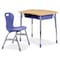 Virco ZUMA Series 13" Classroom Chair, Kindergarten - 1st Grade with Nylon Glides - Cobalt Blue ZU413 - alternate 4
